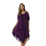 21807-NVY-XL Riviera Sun Dress / Dresses for Women Medium, Purple