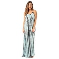 thumbnail image 1 of 21820-WB-XL Riviera Sun Summer Dresses Maxi Dress Sundresses for Women (3X, Aqua / Charcoal), 1 of 3