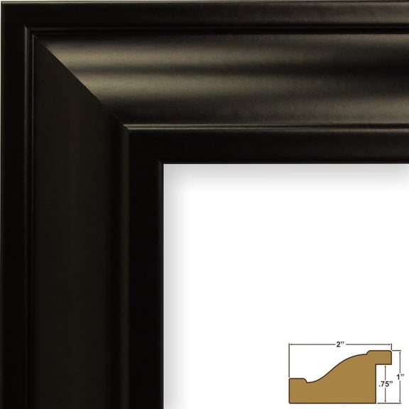 21834700BK 17 by 23-Inch Black Picture Frame, Single White Collage Mat with 9-5 by 7-Inch Openings