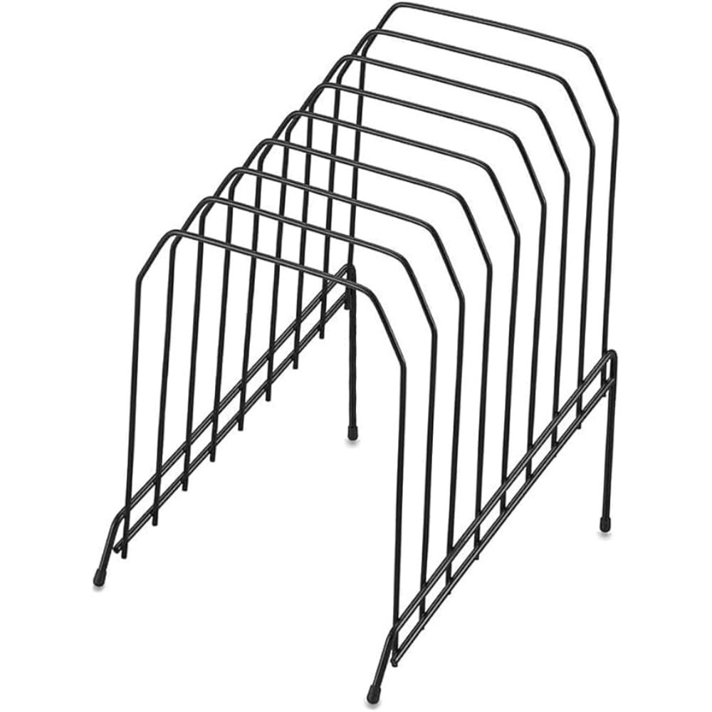 218354 Metal Incline Desktop File Sorter 8 Compartments Black