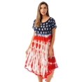 thumbnail image 1 of 21873-2X Riviera Sun American Flag Dress / USA Summer Dresses (American Flag Tie Dye, 3X), 1 of 3