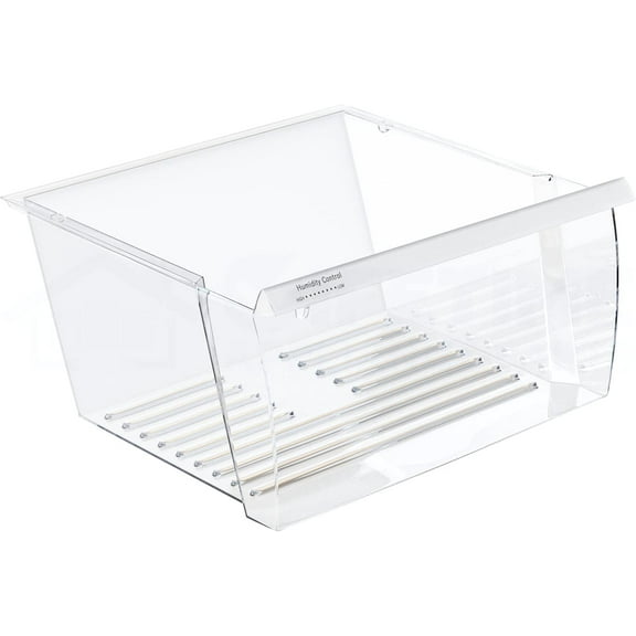 2188656 Upper Crisper Pan - for Household Whirlpool Refrigerator Drawers Replacement WP2188656 - Refrigerator transparent plastics box - Fridge vegetable crisper drawer - W 16-1/2 in