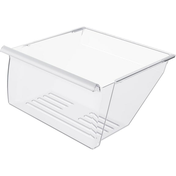 2188664 Crisper Pan Drawer (Lower) Replacement for Whirlpool, Kenmore, Maytag, KitchenAid Refrigerator with White Handle Compatible with WP2188664