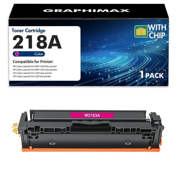 218A Toner Cartridges Magenta No Chip Compatible for HP 218A W2180A 3301fdw Toner Color Laserjet Pro MFP 3301fdw Pro 3201dw MFP 3301cdw MFP 3301sdw Printer Ink 1 Pack
