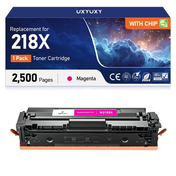 218X Toner Cartridge with Chip Compatible for HP 218A 218 X W2180A W2180X HP 3301fdw 3301sdw 3201dw 3301cdw Laserjet 3301 3201 Printer (Magenta, 1-Pack)
