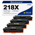 thumbnail image 1 of 218X Toner Cartridges 4 Pack with Chip - 3301fdw Compatible Replacement for 218A 218X Color LaserJet Pro MFP 3301fdw 3301sdw 3201dw 3301cdw Printer High Yield W2180A (Black Yellow Magenta Cyan), 1 of 5