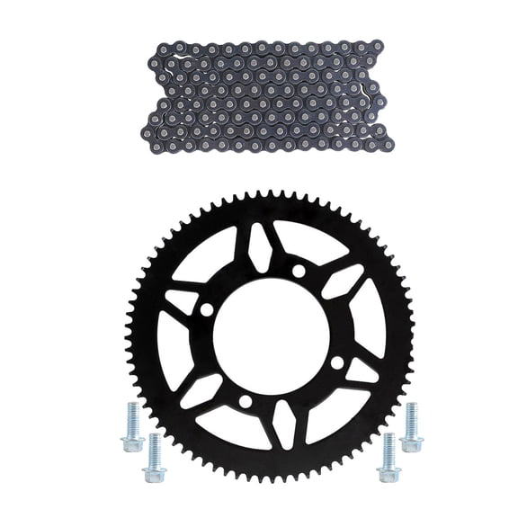#219 76T Rear Chain Sprocket with 219H 112 Links Drive Chain for Racing Go Kart Karting ATV Quad Buggy Pocket Pit Dirt Bike Offroad Motorcycle