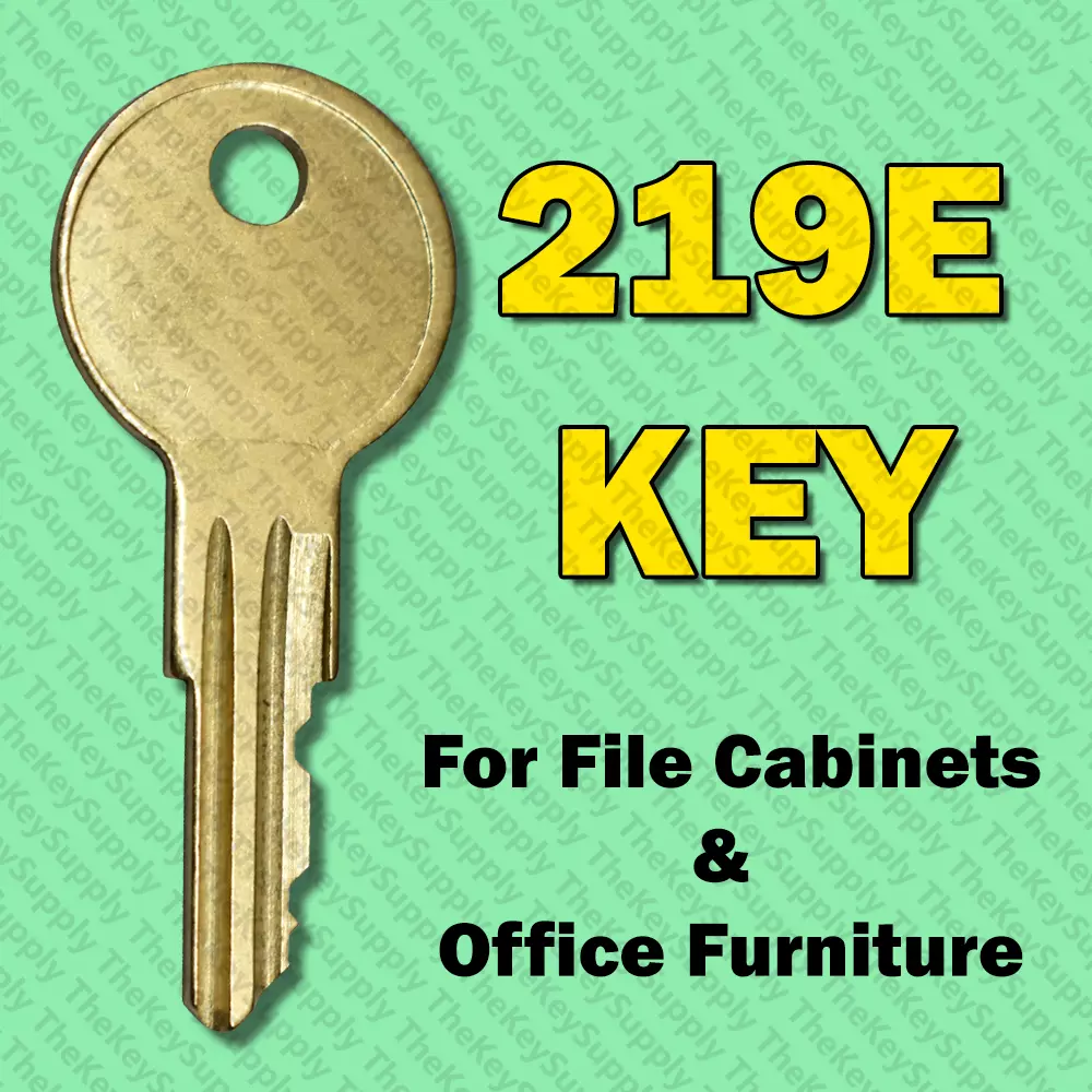 Replacement Key For HON File Cabinet Or Desk - Code 219R, Fits Series 101R-225R, Allsteel, Staples, Office Depot