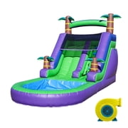 21FTL Commercial PVC Inflatable Water Slide for Adults Kids Giant Blow Up Water Slide for Backyard Outdoor ,21x9x12ft