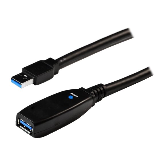 4xem 4X3302A27M 22.97 ft. (7.0m) Black Active USB 3.0 Extension Cable with LED Signal