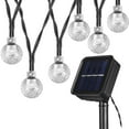thumbnail image 1 of 21Ft 30 LED Solar Fairy String Lights, Outdoor Pathway Landscape Night Lights Garden Crystal Ball Decorative Wall Lights Waterproof for Home Garden, Patio, Yard, Home Decoration, 1 of 8