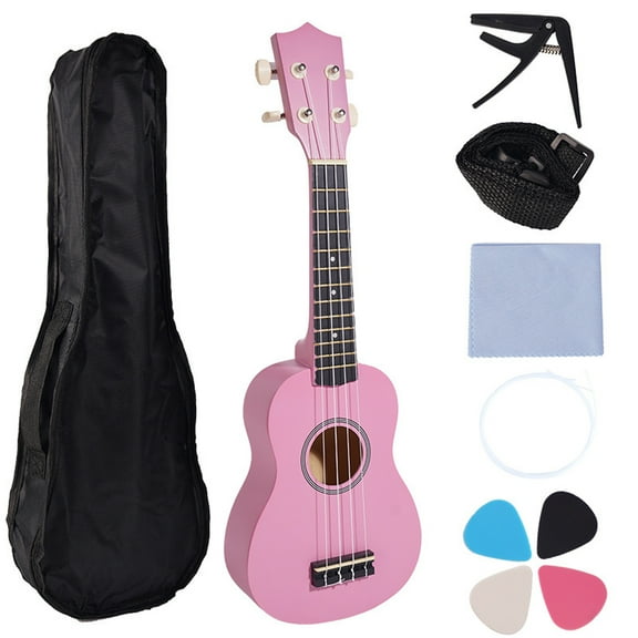 21Inch Ukulele Home Practice Ukulele Portable Learning Guitar Texture for Music Students and Travel Enthusiasts