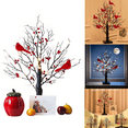 thumbnail image 1 of 21Inch Vintage Glowing Tree with Cardinal, Berriescardinals Appear, Angels Are Near, Operated By Battery Twinkle Trees Lamp with Lighted Branches, for Halloween, Christmas (1Set) Black （3Pc), 1 of 11