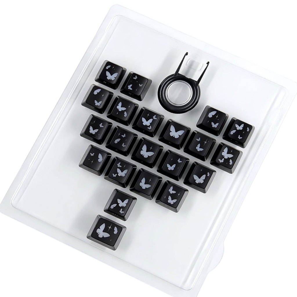 21Key Layout ABS Keycaps With Butterfly Heart Translucent Design OEM ...