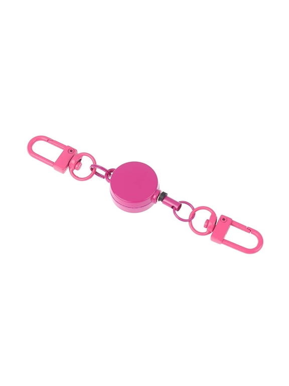 21MM Anti-theft Metal Easy-to-pull Buckle Rope Retractable Key Holder Elastic Keychain Sporty Retractable Key Ring Nurse Parts
