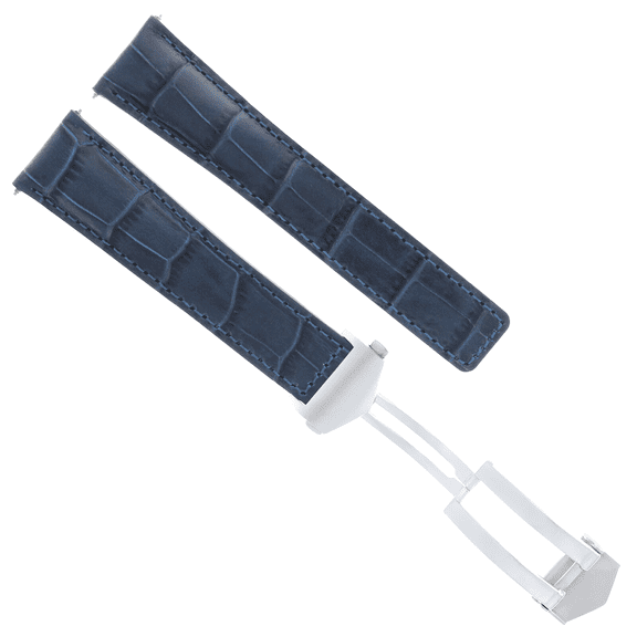 21MM BLUE LEATHER WATCH BAND STRAP FOR TAG HEUER AQUA TERRA CAP 2112,CAN1010 F1
