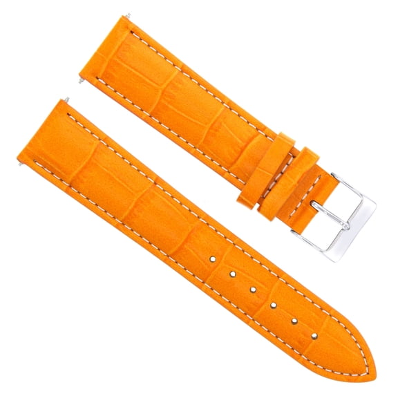 21MM LEATHER WATCH BAND STRAP FOR TISSOT PRC200 T RACE T048417 CHRONO ORANGE