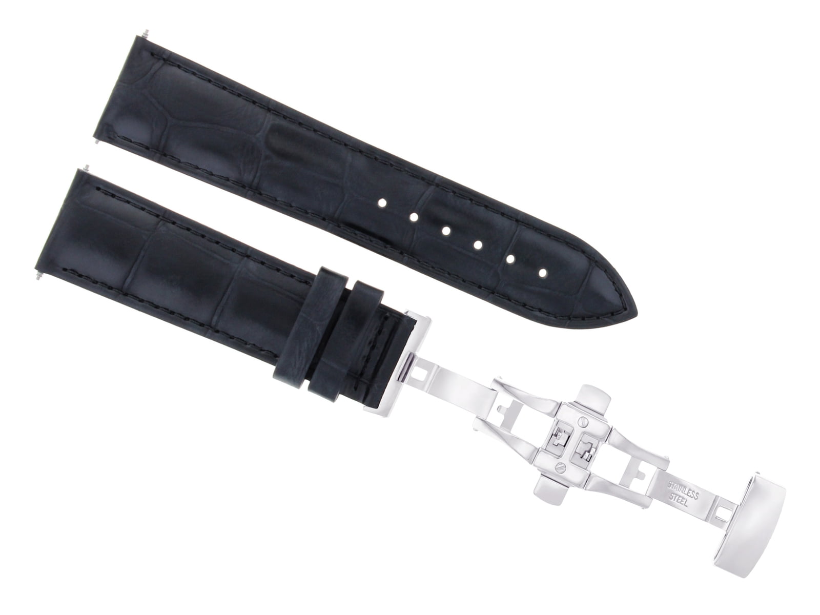 Seiko Premier Uhrenarmband SSA213J2 Leder Schwarz