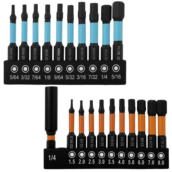 21PCS Alloy Steel Hex Wrench Drill Bit Versatile Quick Release Hex Key Drill Bit Set With Magnetic Tip for Furniture Assembly Plumbing Construction
