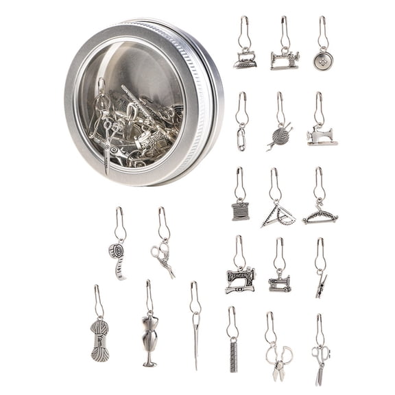 21PCS Crochet Locking Stitching Marker Safe Pin for Weaving Knitting Marker Charm Sweater Shawl Fasteners Clip