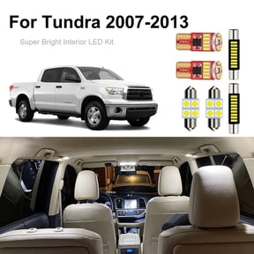 21Pc Car LED Interior Light Kit For Toyota Tundra 2007-2013 Map Dome Vanity Mirror Footwell Door License + Plate Light Bulbs+Install Tool
