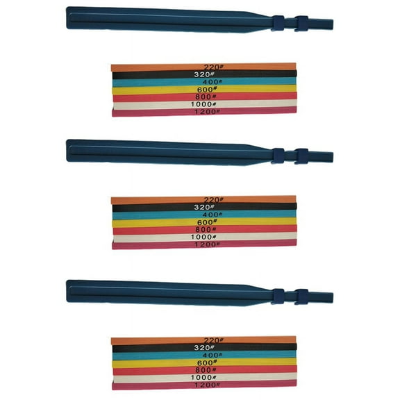 21Pcs 100 X 4 X 1mm Fiber Whetstone Super Ceramic Whetstone for Mold Polishing + 3Pc Fixture Holder