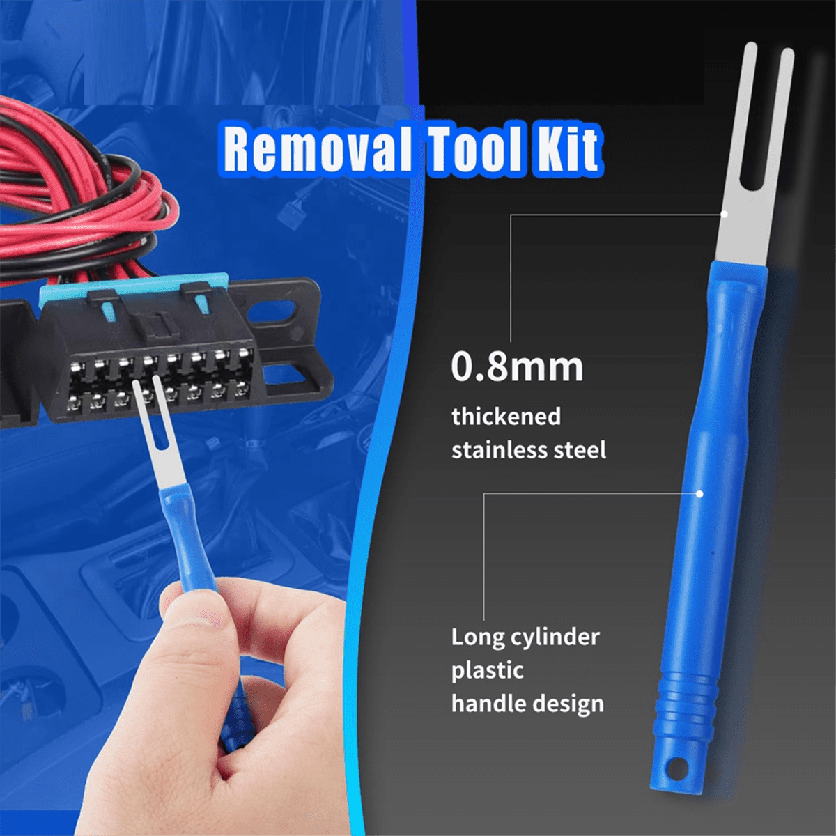 21Pcs Car Terminal Removal Tool Kit Cable Plug Remove Puller Electrical