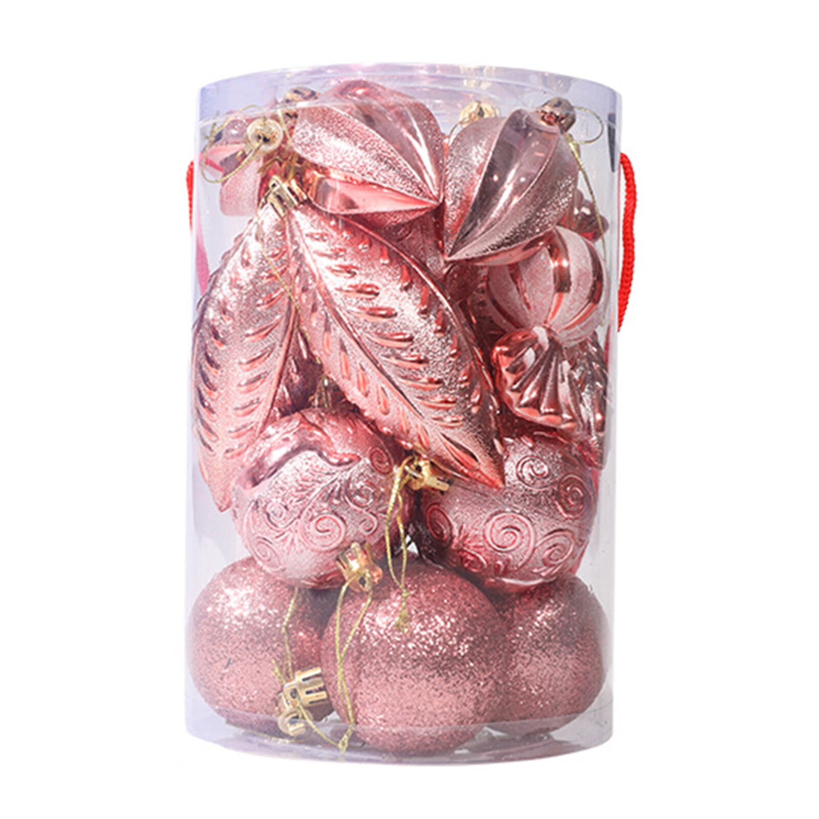 21Pcs Christmas Tree Ornaments Set Golden Shatterproof Christmas Balls