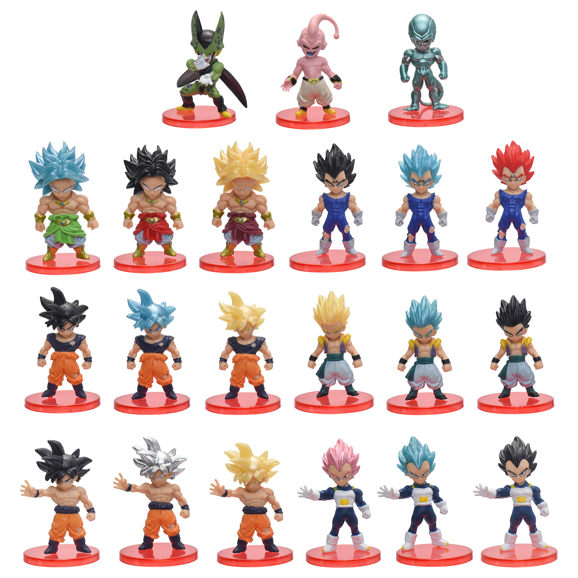 DRAGON BALL Z - Mini Action Figures KAI 66 - Box Da 10 Pezzi, Personaggi Serie TV, Giocattoli Da Collezione Per Bambini E Fan
