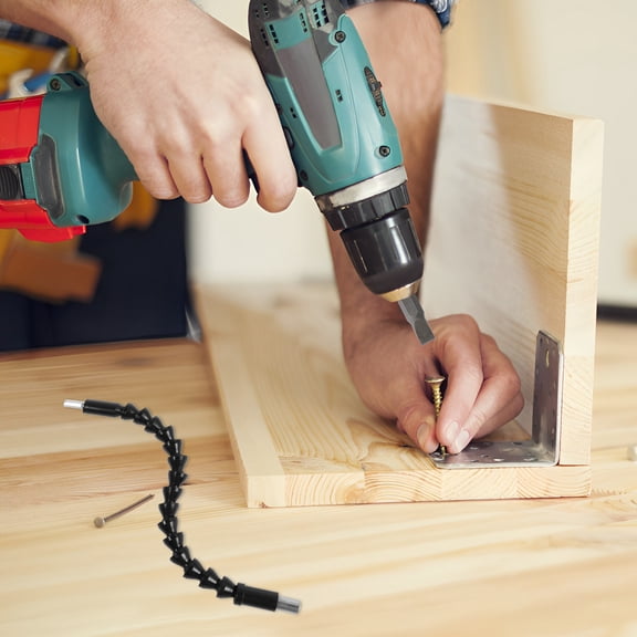 21Pcs Flexible Drill Bit Extension Kit Soft Shaft Screwdriver Extender with 105° Right Angle Drill Attachment Drill Bit Holder 90° Right Angle Screwdriver Wrench 10 Screwdriver Bit