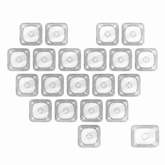 21Pcs PC Heart Keycaps MOA Profile 1U 1.25U Blank Supplements Keycaps for Gaming Mechanical Keyboards