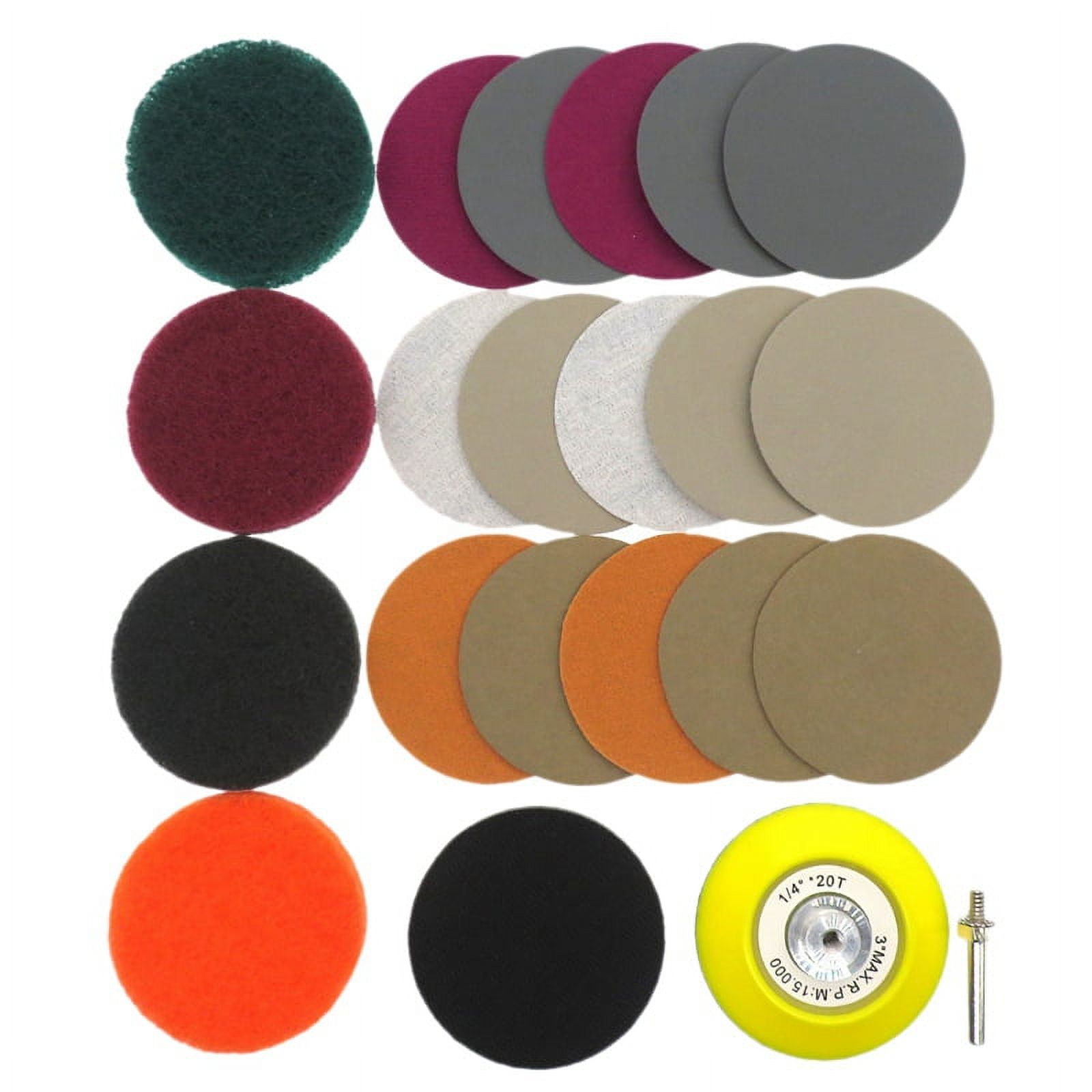 21Pcs/Set 3Inch DIY Car Lights Kit Automotive Polishing Scouring Cloth Set Headlight Repairing Sandpaper