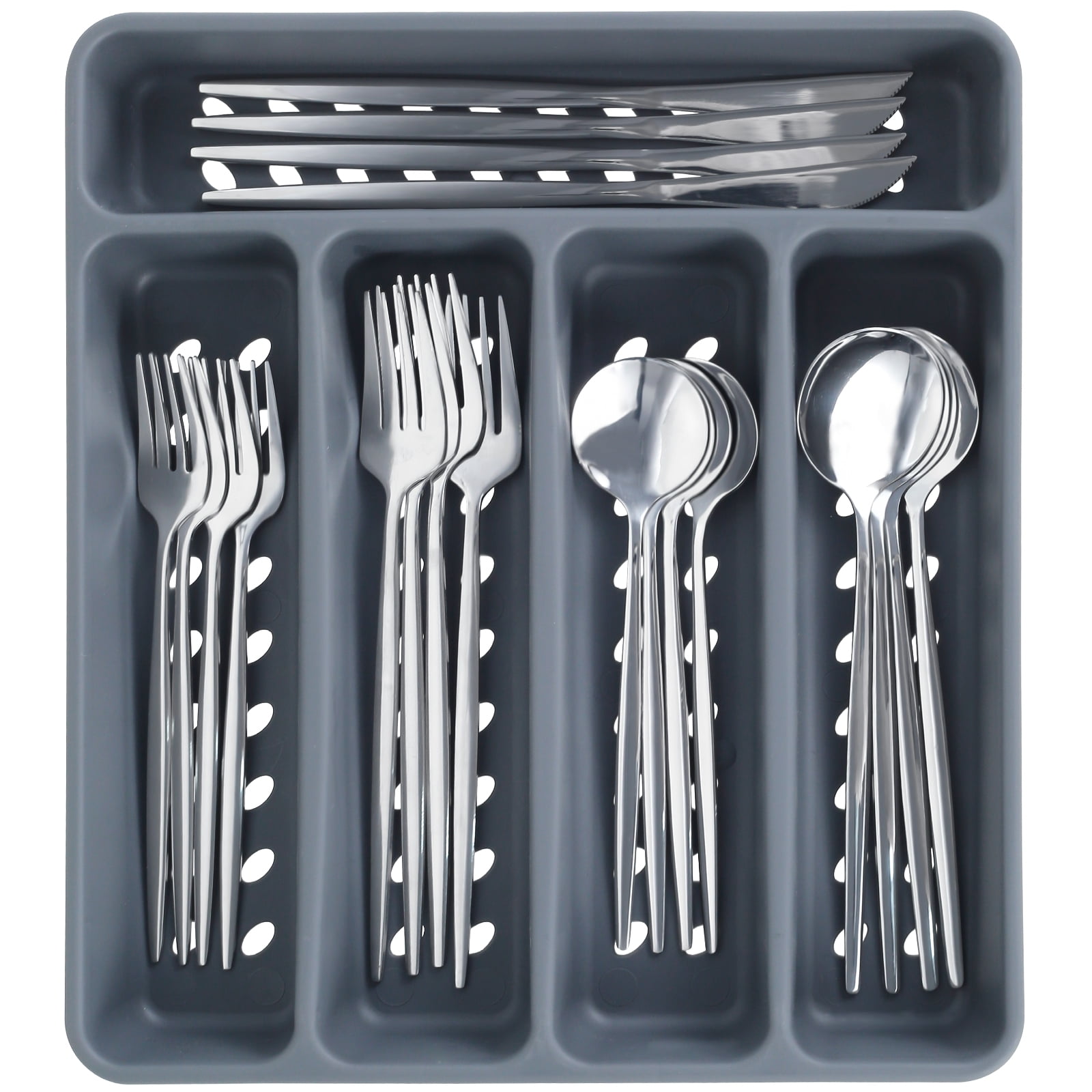 Silverware Table Kit 21Pcs Silverware Set Stainless Steel Cutlery Utensils Set Exquisite ...