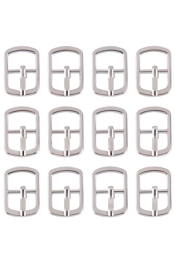 21Pcs Zinc Alloy Roller Buckles Rectangle Platinum 20.5x13x2mm DIY