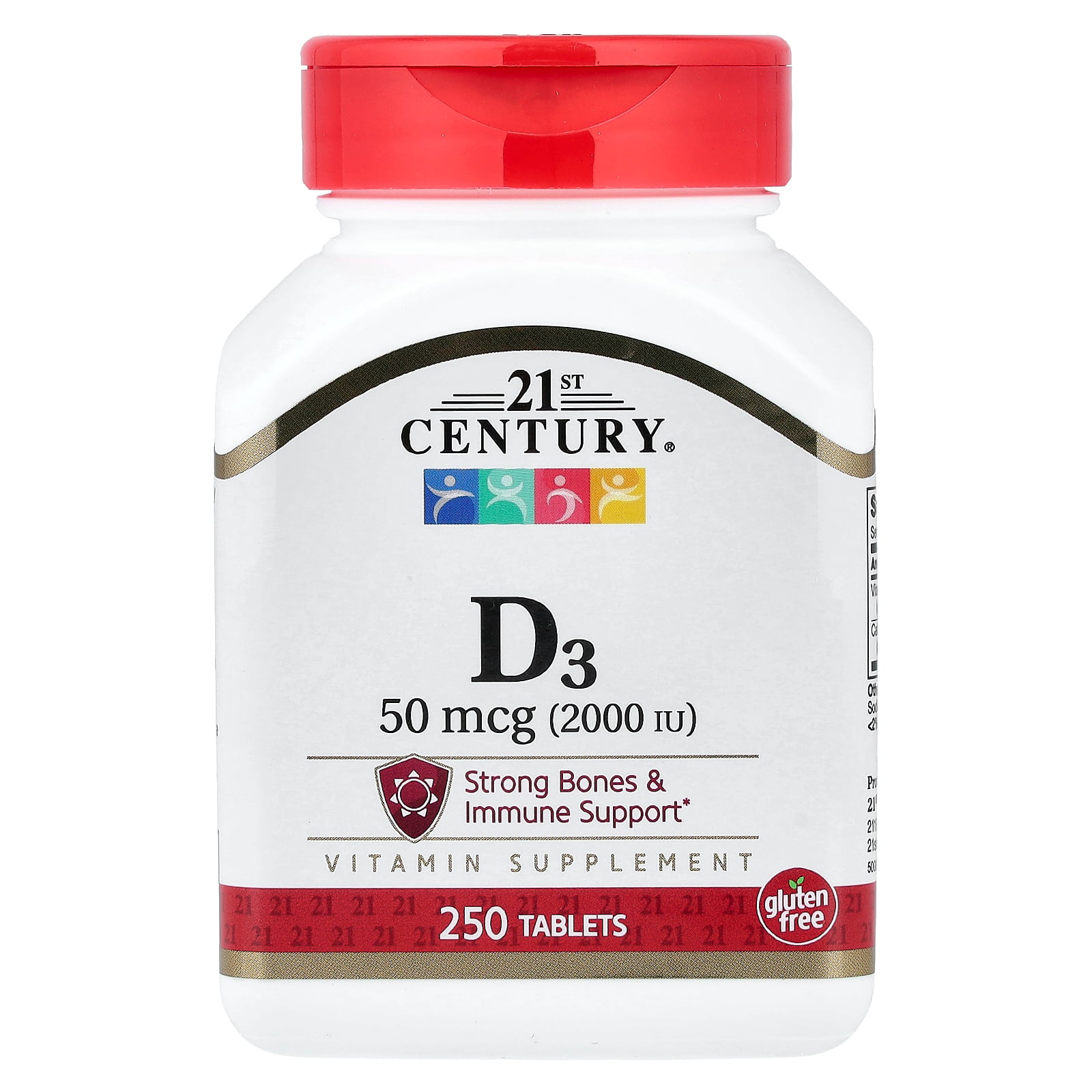 21st Century D3, 250 Tablets