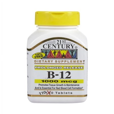21St Century B-12 1000 Mcg Prolonged Release Tablets - 110 Ea, 3 Pack