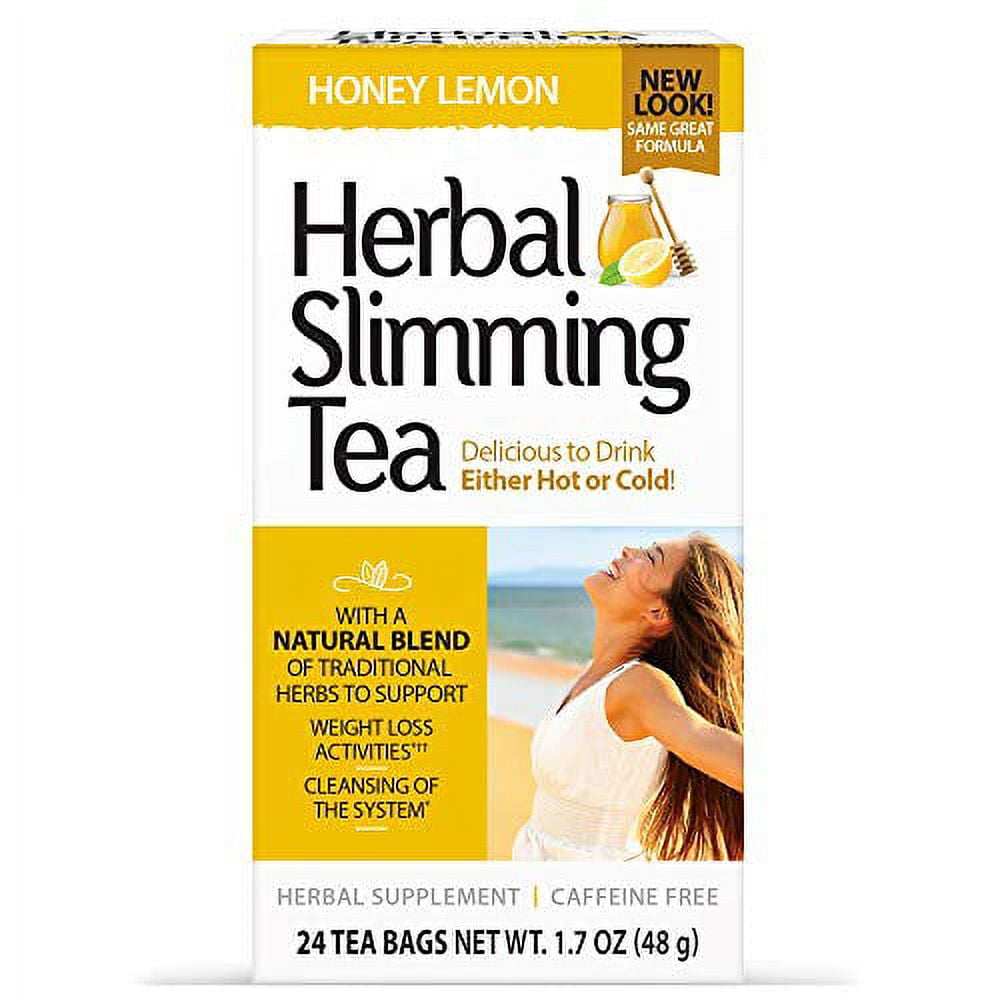 21St Century Herbal Slimming Detox Tea, Honey Lemon Flavor