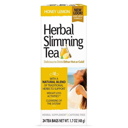 21St Century Herbal Slimming Honey Lemon Tea Bags - 24 Ea, 6 Pack