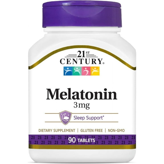 21St Century Melatonin 3 Mg Tablets Supports Nights - 90 Ea, 2 Pack