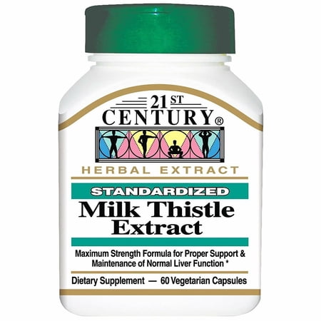 21St Century Milk Thistles Extract Vegetarian Capsules - 60 Ea, 2 Pack