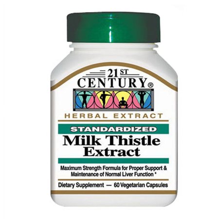 21St Century Milk Thistles Extract Vegetarian Capsules - 60 Ea, 6 Pack