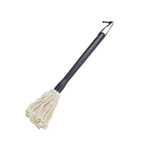 21St Century Products Just Grill It Basting Mop Black Wood Handle W/Cloth 16"