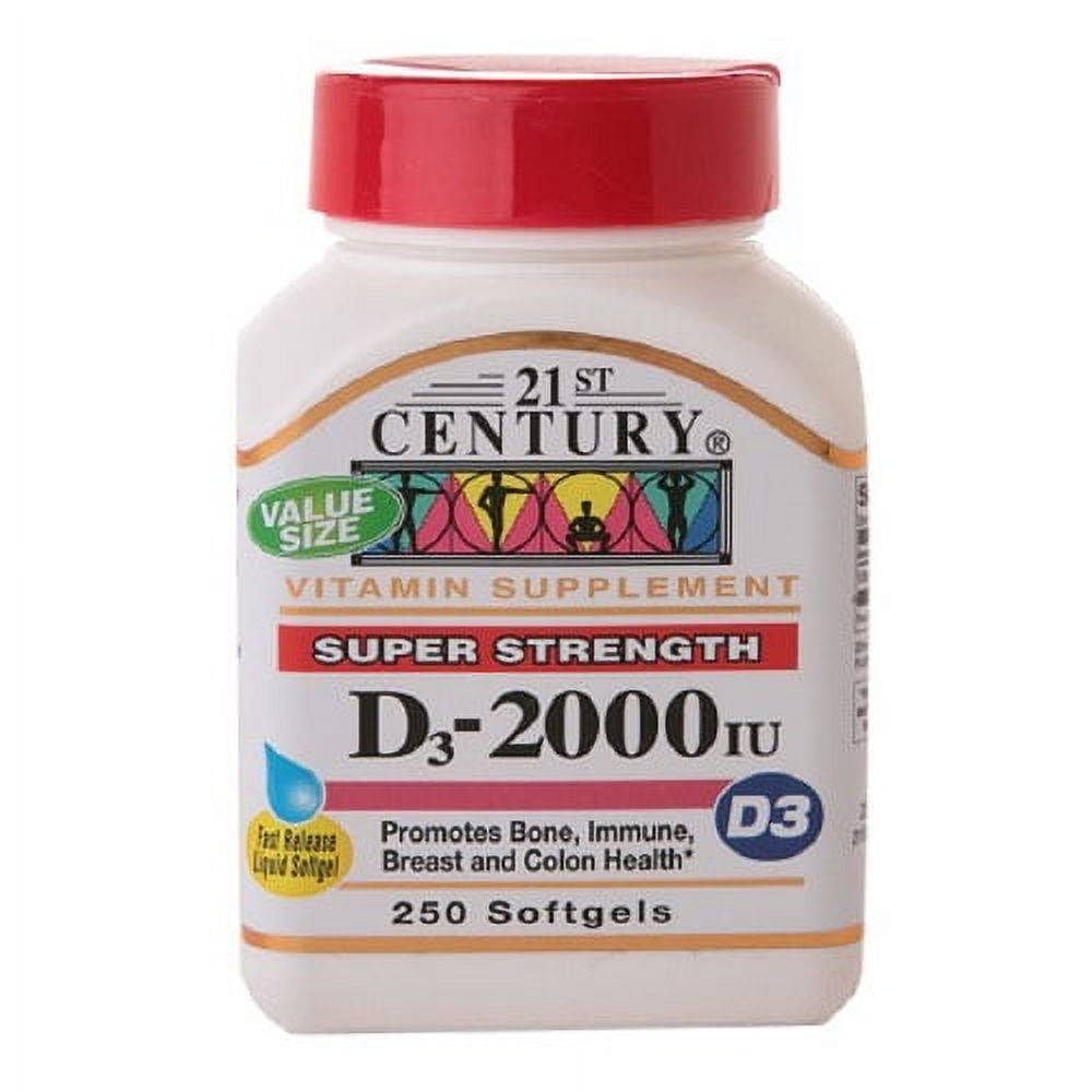 21St Century Vitamin D3-2000 Iu Super Strength Softgels - 250 Ea, 6 Pack