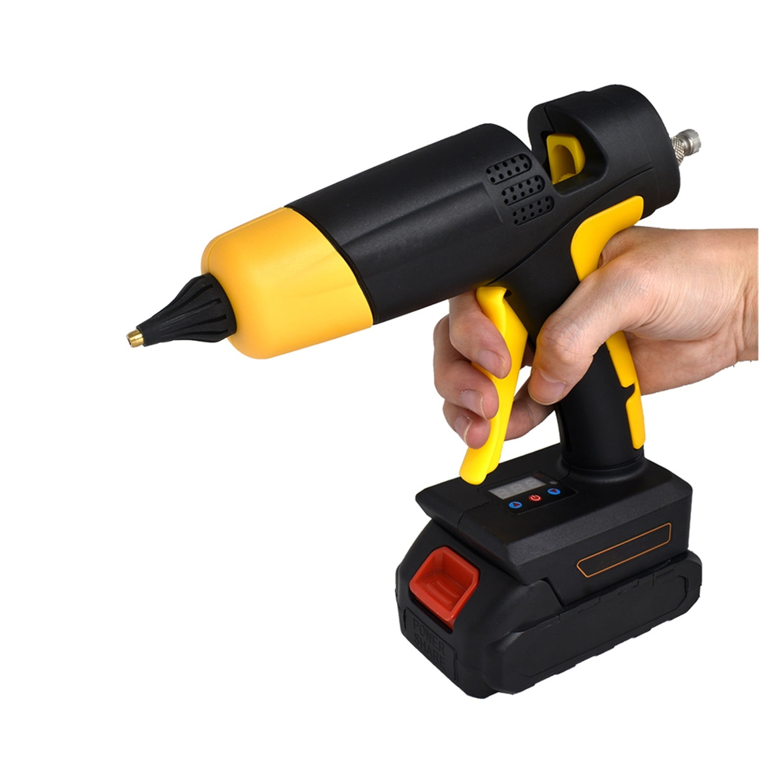 21V 120W Cordless Hot Glue Gun Tool With Digital Display Thermostat