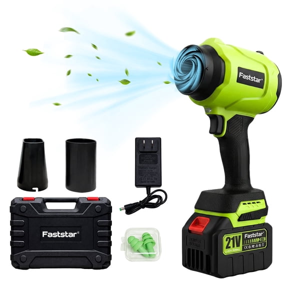 21V 6.0Ah Cordless Leaf Blower, Brushless Handheld Jet Blower, 2000 MPH 800 CFM 1200G Thrust Powerful Electric Air Blower for Car Drying & Yard Cleanup (4500mAh)