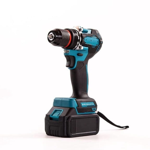 21V Brushless Cordless Drill Driver 2 Speed 0-1500 RPM, 40Nm Torque, LED Light for Wood, Metal & DIY Use