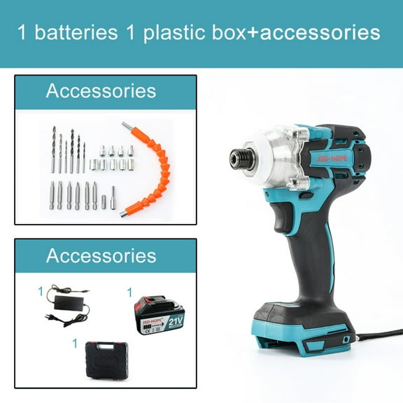 21V Brushless Cordless Impact Driver, Compact Electric Screwdriver Power Tool