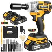 21V Brushless Cordless Impact Wrench Set, Electric Impact Gun for Automotive Repair, Tire Work, Home DIY, Garage & Workshop Use