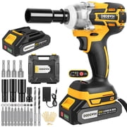 21V Brushless Cordless Impact Wrench Set, Electric Impact Gun for Automotive Repair, Tire Work, Home DIY, Garage & Workshop Use