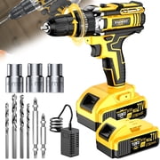 21V Cordless Drill Driver, Multifunctional Power Tool for Home DIY & Repairs